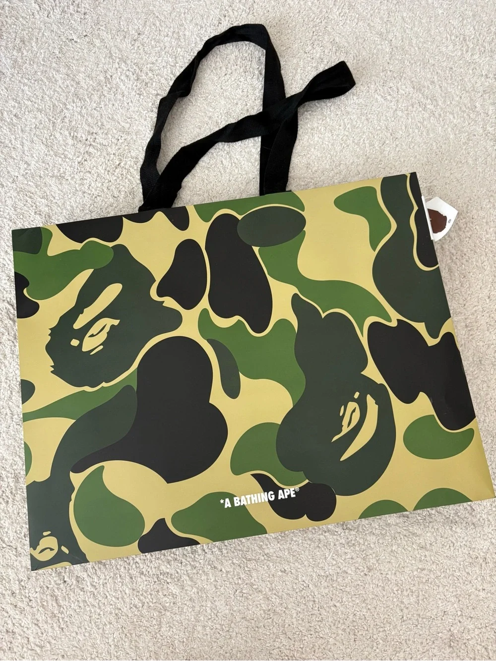 BAPE ape Camouflage Gift Shopping Bag - Green Camo - Picture 1 of 12